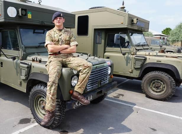 Private Michael Bunning, 19, a soldier based in Preston saved the lives of two teenagers pulled out of the sea in Blackpool this week.