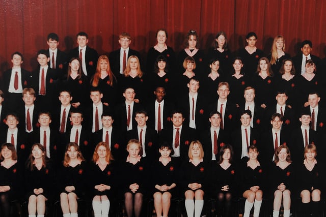 David Read, a former pupil at Tulketh High School, dug up a time capsule which was buried in 1997. This picture was among the contents. Unfortunately we can't fit everyone in
