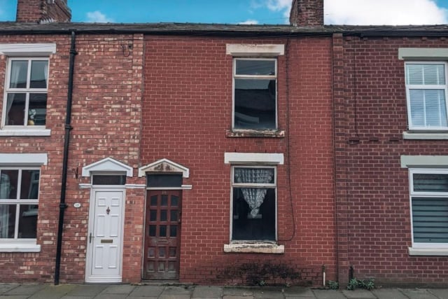 Address: 14 Fleetwood Street, Leyland, Lancashire, PR25 3NL / Guide price: £50,000+ / Details: A two bedroom mid-terrace house requiring modernisation, including; reception room, kitchen, two bedrooms, bathroom/WC and rear yard.
