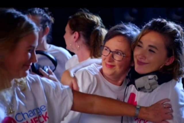 Fran Moorhouse and her daughter Bethany, who have both battled breast cancer, are among the 20 strong choir led by Joss Stone making a bid for the Christmas number one spot with the charity single Golden