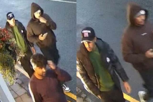 Detectives would like to speak to these men in connection with a burglary in Sawley (Credit: Lancashire Police)