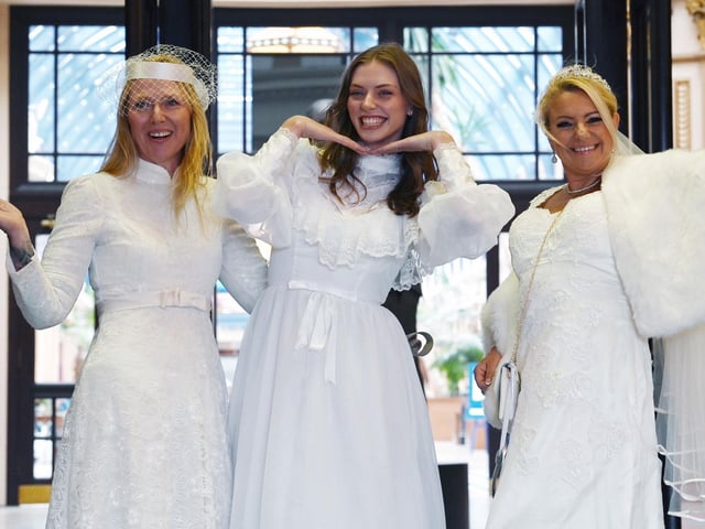 The annual Wedding Walk, raising funds for Trinity Hospice.