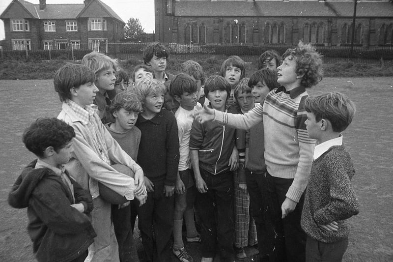 Soccer's bad boys might well benefit from a visit to the side streets of Preston to see how the game should be played. During August eight teams have been fighting it out in an inter-street football contest. Pictured - the toss-up before the start of the match between Bootle Street 'A' and Brand Road