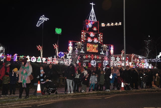 The Tipping family from Cottam who light up their house every year also took part once more to raise funds for the children's charity