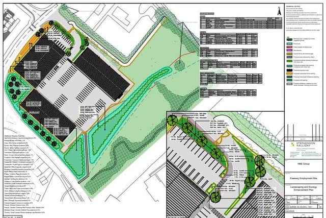 The landcaping plan submitted to Preston City Council
