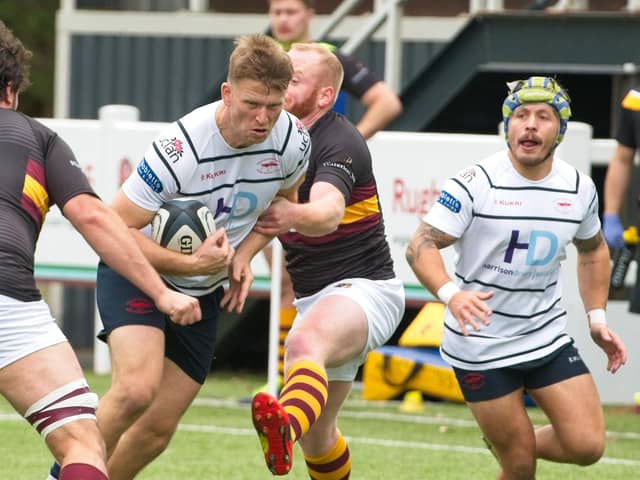 Action from the previous meeting this season between Hoppers and Huddersfield (photo: Mike Craig)