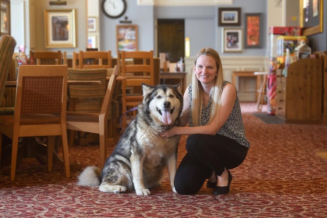 The Bellflower in Garstang won the accolade of the official best pub for dogs in the UK in 2022 and has been shortlisted again for 2023.
Pictured is Heather Porter-Brandwood with dog Maia.