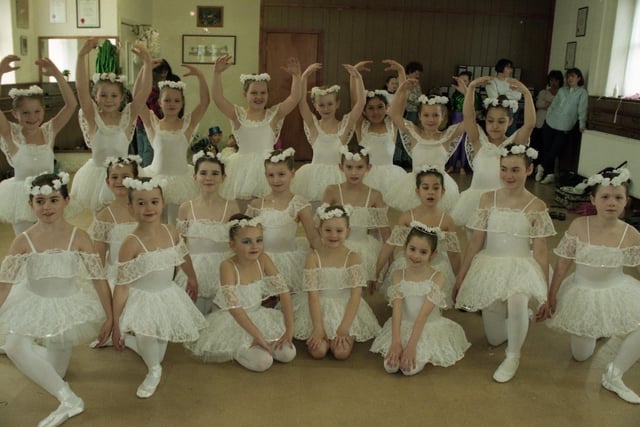Dancers at Highfield School of Dancing in Hoghton prepare for their Dance Crazy charity concert at the Charter Theatre in Preston. They were raising money for Derian House.