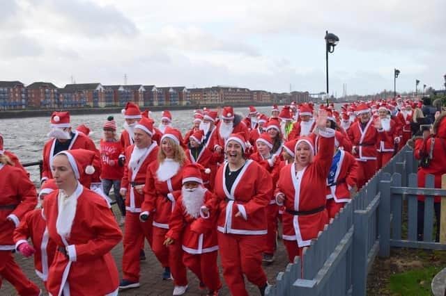 The St Catherine's Santa Dash is back at Preston Docks on Sunday, December 10