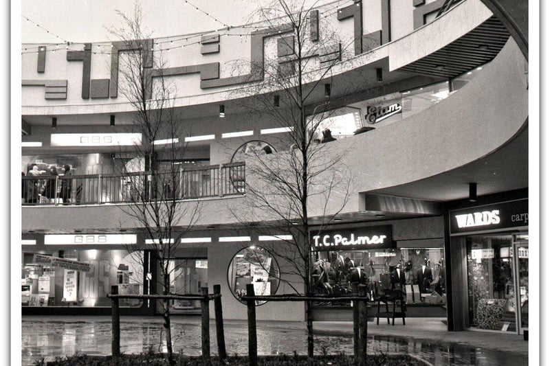 Rainy Evening at St. Georges' Shopping Centre, Preston 1966