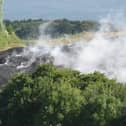 Residents were urged to keep their windows and doors closed as firefighters tackled the flames