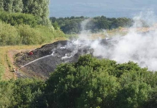 Residents were urged to keep their windows and doors closed as firefighters tackled the flames