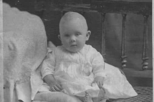Eunice Byers as a baby in 1917