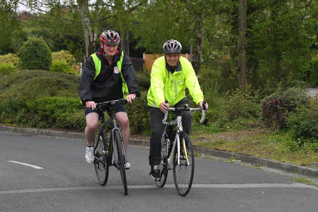 Photo Neil Cross; Brothers Clayton and Blake Newman are cycling 800miles from France to Spain to scatter their dads ashes