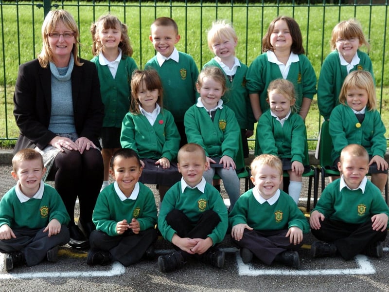 Reception class kids at Lea CP School in 2006