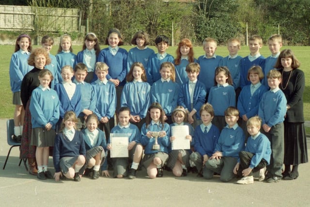 Youngsters at Kingsfold County Primary School in Penwortham, near Preston, have hit the high note of their term by winning a prestigious music competition. The 30-member junior choir won first prize at the Wigan and District Competitive Music Festival as well as lifting the Ralph Bassett trophy. The choir, made up of nine, ten and eleven-year-olds, faced touch competition from three other schools but managed to beat them off to take the glory