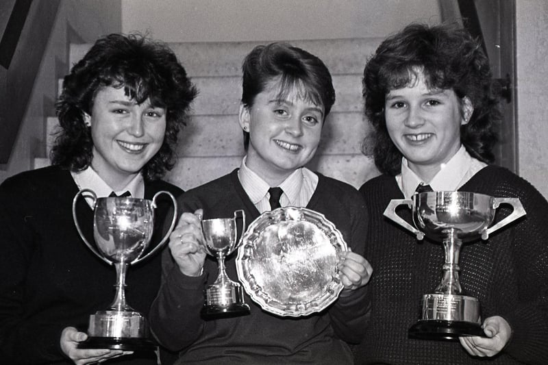 Sarah Pass, Juliet Parker and Ashley Morgan of Parklands High School, Chorley have the gift of the gab - and it's official. For these silver-tongued schoolgirls have won themselves a batch of silverware in a regional public speaking competition and a place in the national final in London