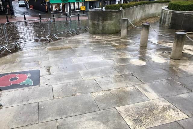 Council staff say winter weather has caused the flagstones to deteriorate.