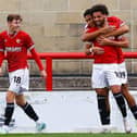 Lee Angol scored Morecambe's goal when they drew with Notts County in September Picture: Morecambe FC