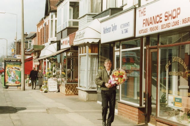 Someone was due to be a very lucky lady if they were the recipient of this lovely bunch of flowers, bought from the florist just down the road at Lane Ends. This photo was probably taken in the early 90s