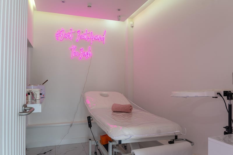 One of the waxing rooms at the salon