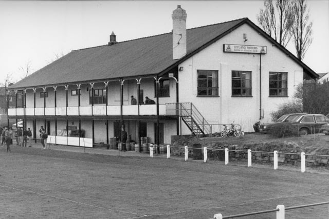 The pavilion at Leyland Motors Sports and Social Club, captured in 1994