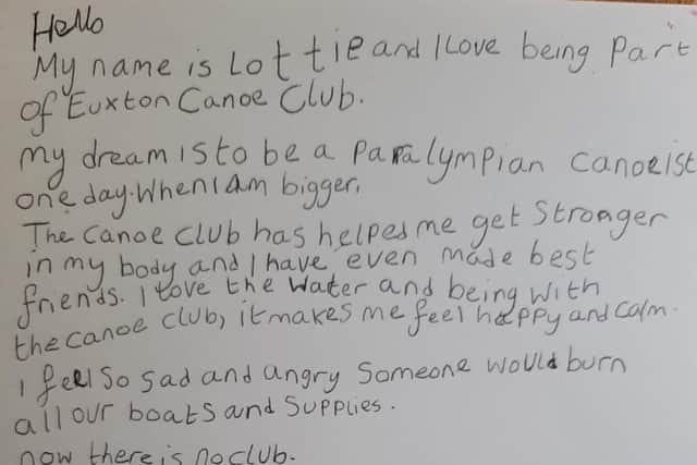 Part 1 of Lottie's letter
