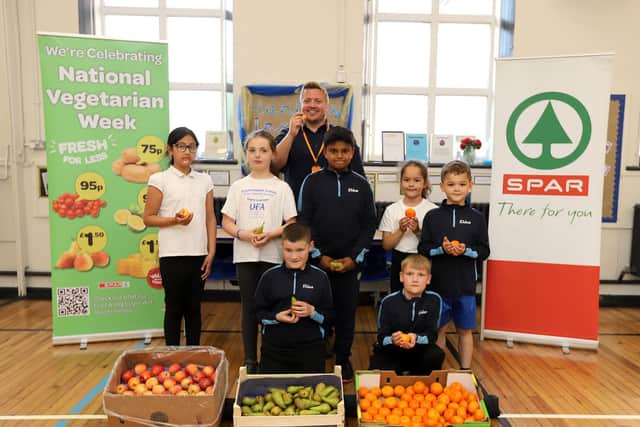 Wilf Whittle, fresh food trading manager at James Hall & Co. at Eldon School