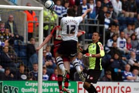 Sean St Ledger heads Preston North End's winner against Queens Park Rangers in May 2009