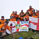 Burnley farmer Neil Worswick (who is pictured third row from the back wearing a hat) with his fellow hikers after they conquered Snowdon in Wales in 2021 for the MSA (Multiple System Atrophy) Society. They plan to climb Helvellyn this weekend in aid of Motor Neurone Disease