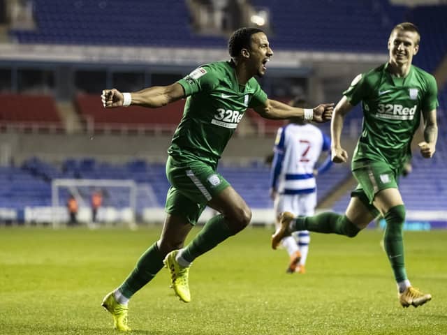 Scott Sinclair celebrates scoring for PNE