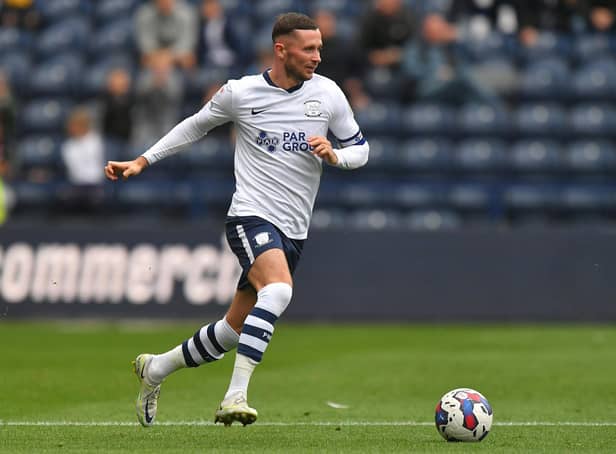 Preston North End captain Alan Browne in action at Deepdale.