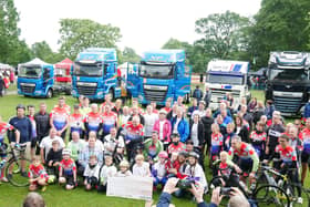 Leyland Trucks staff with their friends and family at a charity cycle held by non-profit Helping Hand.