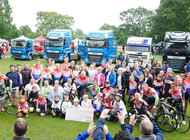 Leyland Trucks staff with their friends and family at a charity cycle held by non-profit Helping Hand.