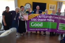 The Old Vicarage Care Home, 15 Naze Lane, Freckleton, Lancashire, is celebrating new management and a new CQC rating of Good overall