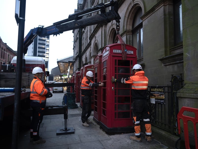 The booths will have had a new lick of paint - and been lined up for a new lease of life - when they return home next year