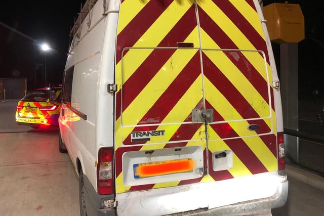 Officers stopped this van on the M6 in Preston in the early hours of today (Wednesday).
They had received reports that it was being used by a disqualified driver and later found that although the driver had a licence, there were no working brake lights and the fuse box was held in using tie wraps.
The vehicle was prohibited and seized and the driver reported.