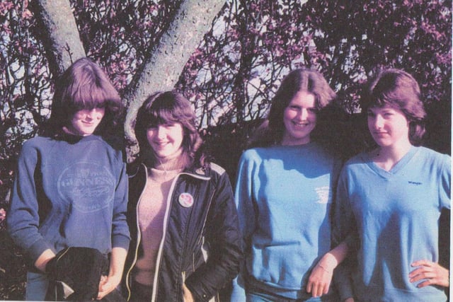 BBC Radio 6 Music DJ and journalist Mary Ann Hobbs is pictured to the far left with pals at high school. She was born in Preston and grew up in Garstang