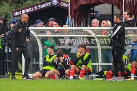 Andy Preece shows his disappointment after South Shields' late equaliser Photo: DAVID AIREY / @dia_images