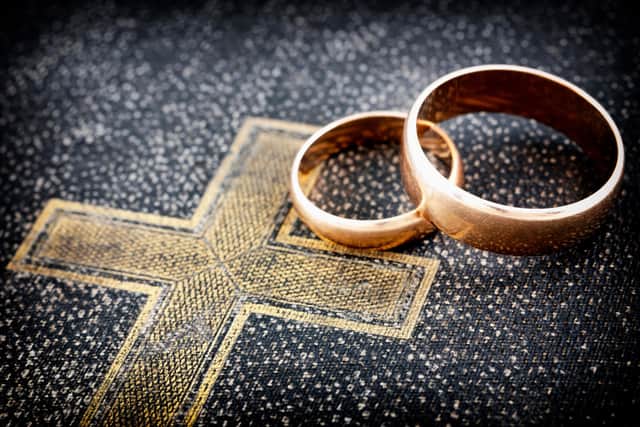 Church weddings have seen a decline