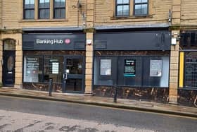 One of Lancashire's two banking hubs, to date, on Skipton Road in Barnoldswick