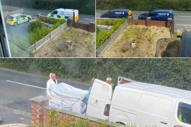 Police and CSI investigating the boy's death at a home in Staining Road, Blackpool on Friday, August 4, 2023