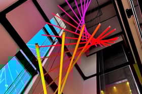 Artist Ben Rousseau and his small team completed the intricate spiral sculpture build in just two days