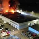 The huge blaze at the car dealership in Preston