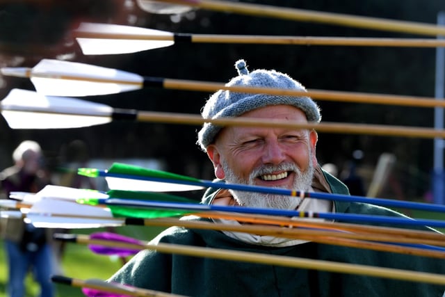 Photo Neil Cross; Samlesbury Longbow Archers, based at Preston Grasshoppers celebrate the Battle of Azincourt