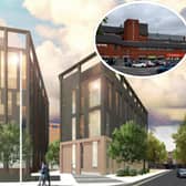 Indicative illustrations of the first two buildings proposed to be built on the Fishergate Shopping Centre's car park (main image: BDP)
