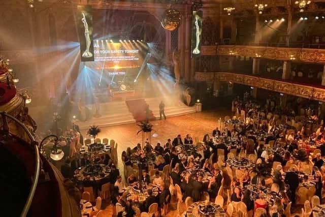The awards ceremony for the BIBAs in 2021 at the Blackpool Tower Ballroom