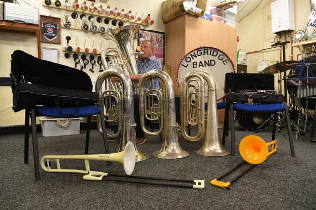 Photo Neil Cross; Longridge Youth Band requires players for numerous instruments, including rare tubas that are deisgned for children to hold.