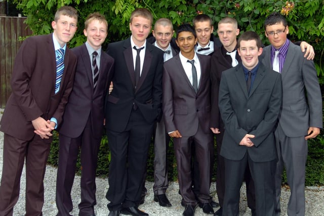 Here come the boys at the Ashton Community Science College prom at Bartle Hall in 2010