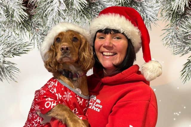 Caroline Naylor, owner of We Love Pets Chorley, warns owners about the dangers of Christmas foods for their dogs